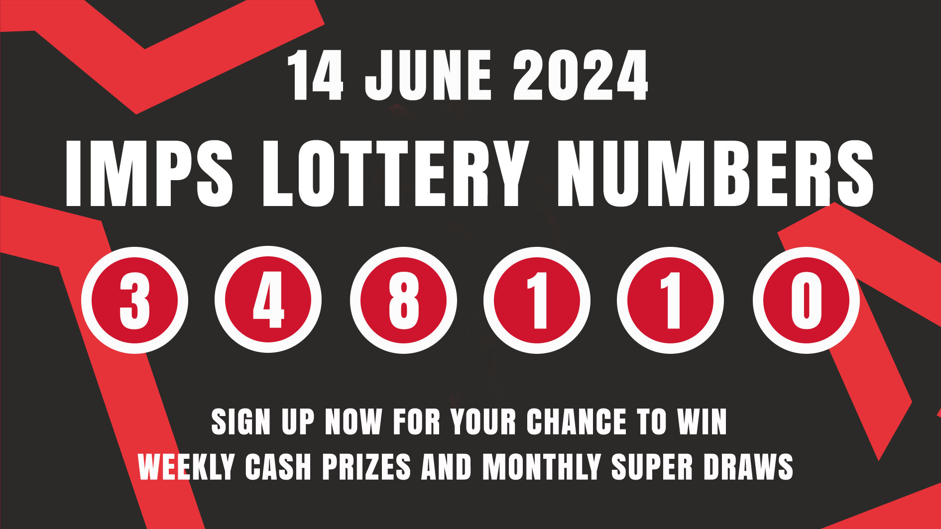 Imps Lottery Numbers - 14 June 2024