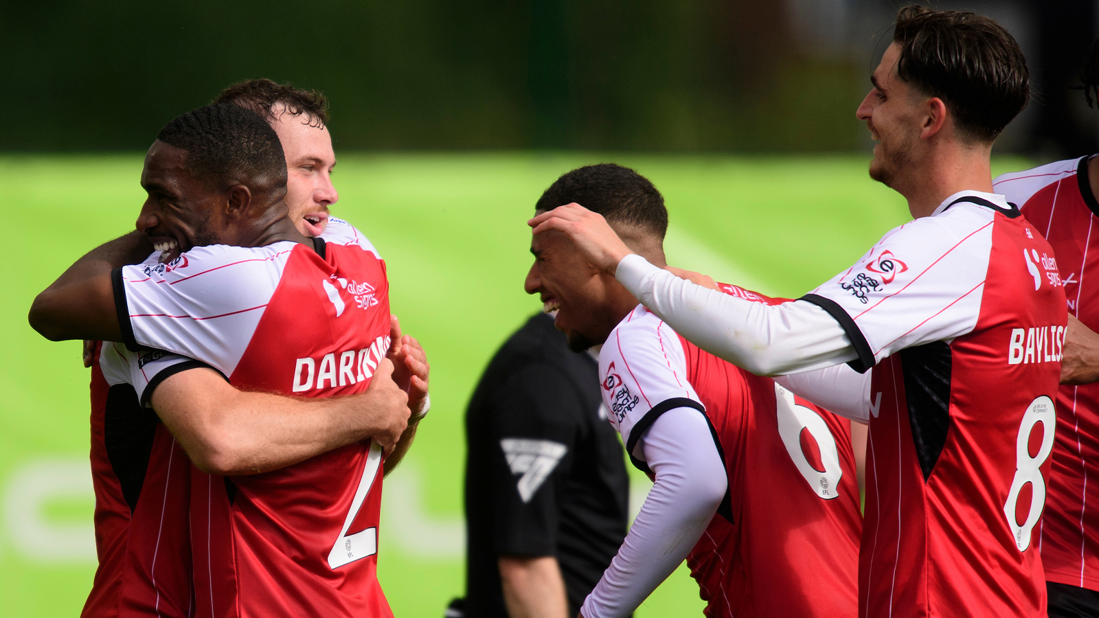 City celebrate Ben House's goal against Mansfield Town