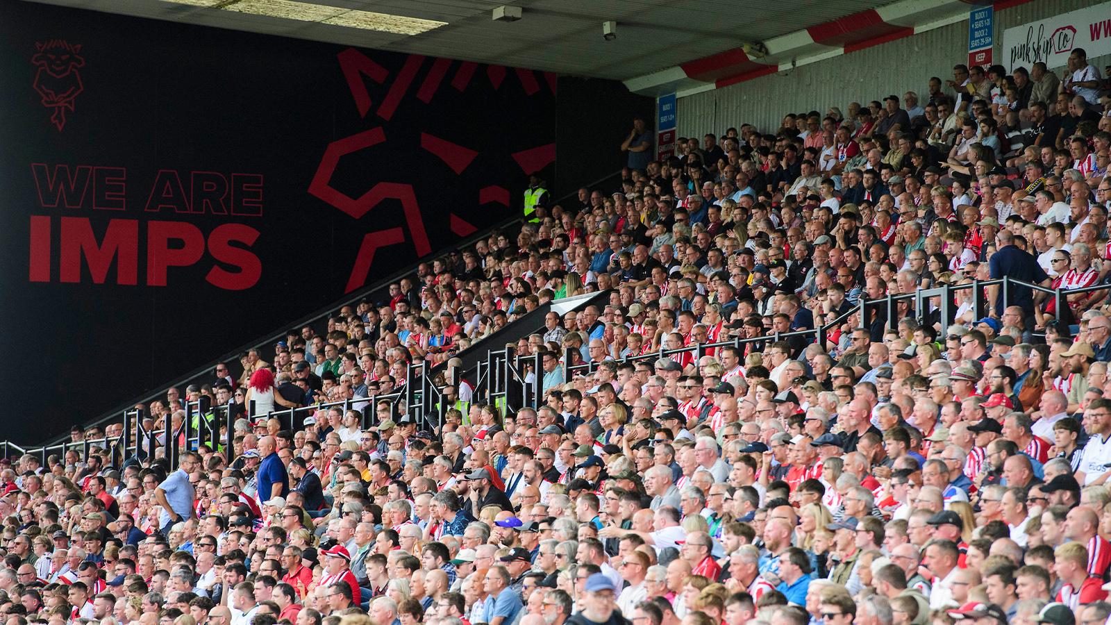 Fans pictured at Lincoln City's home game against Barnsley.