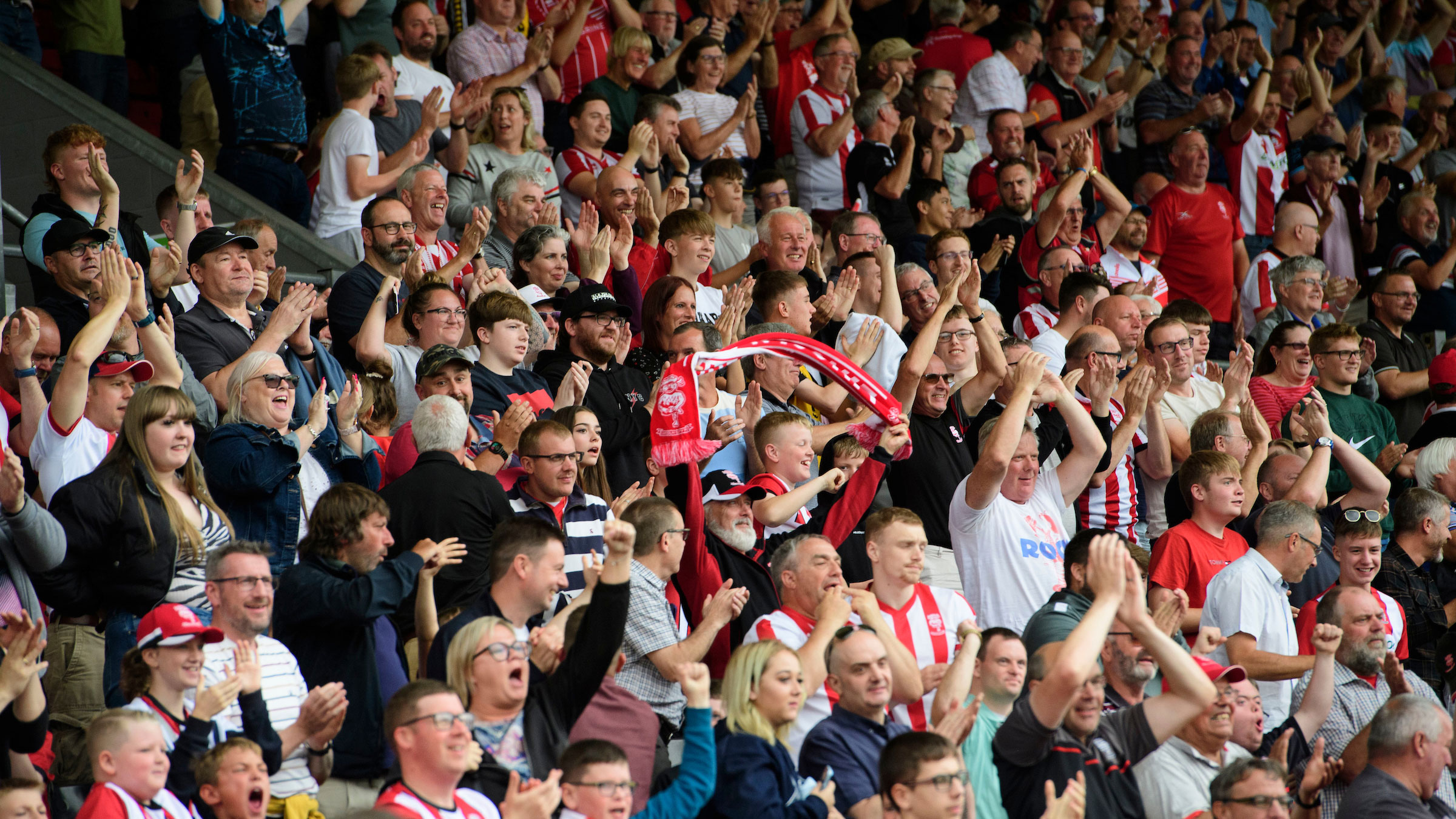 City supporters at the LNER Stadium.