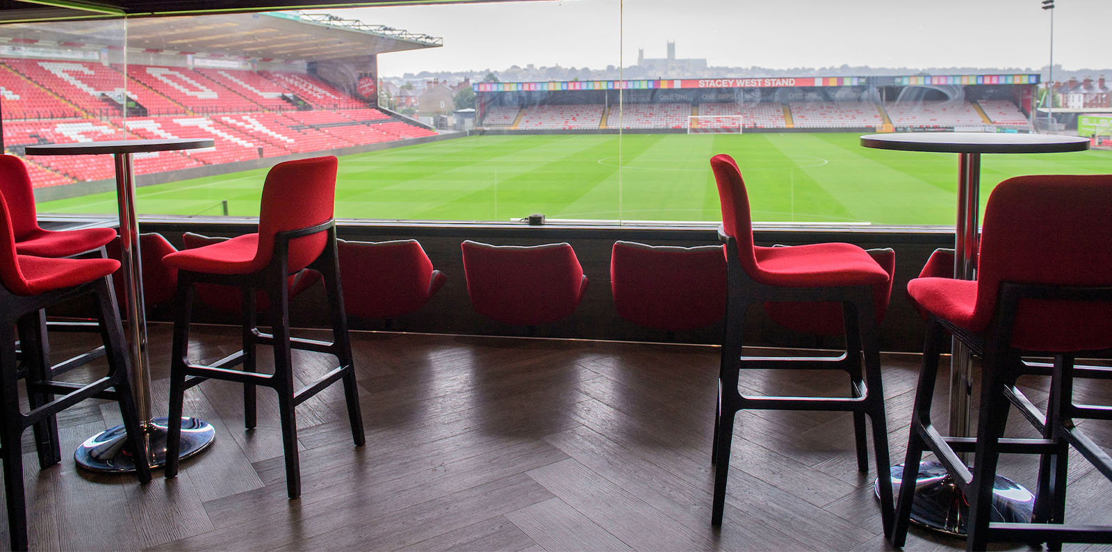 A view from an executive box at the LNER Stadium