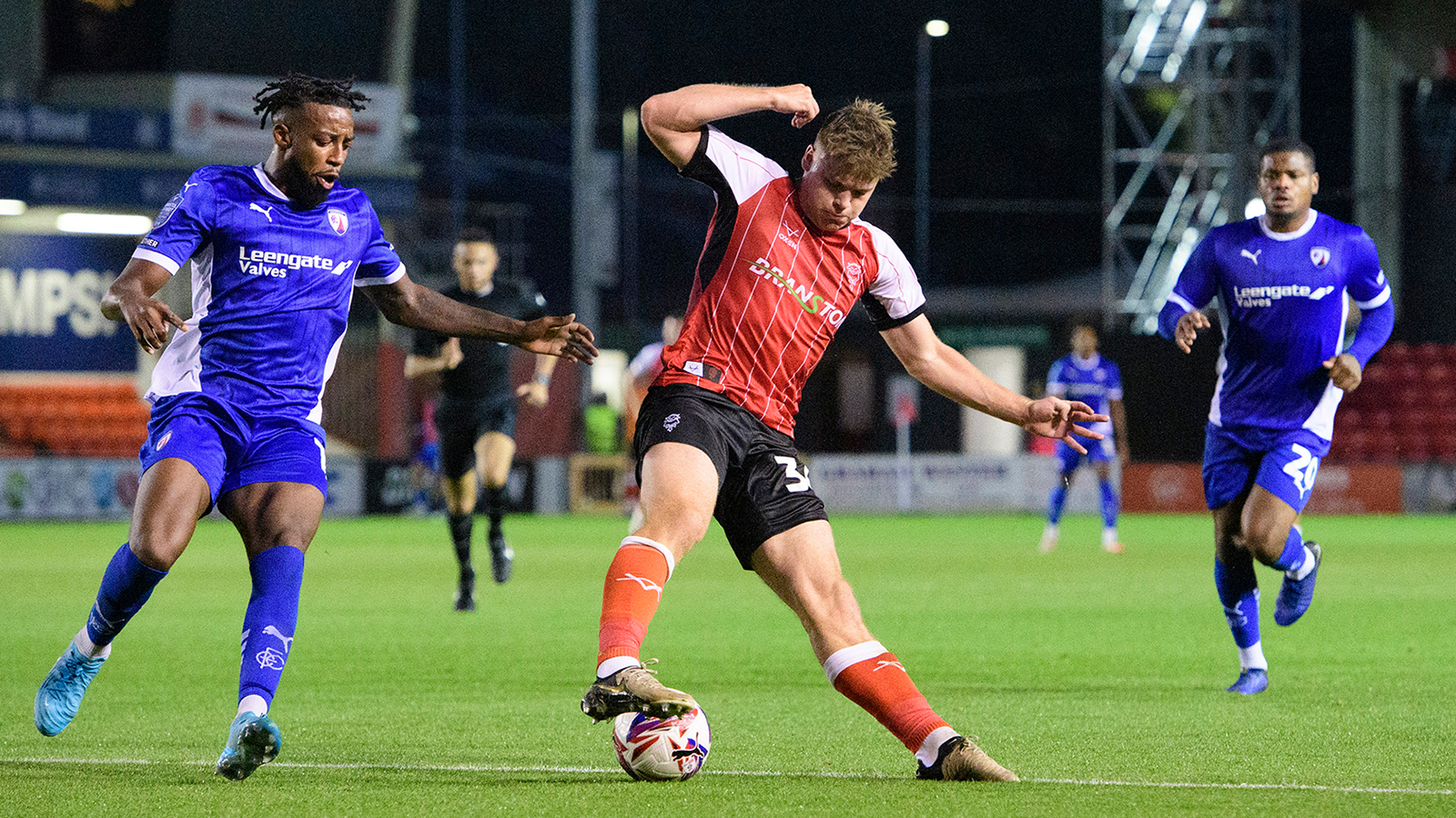 Freddie Draper turns on the ball during City's home game against Chesterfield