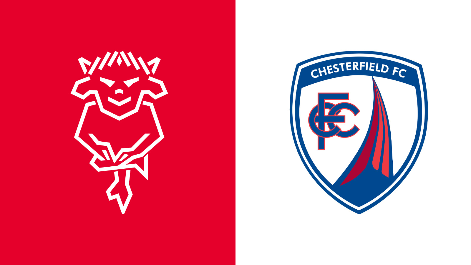 A graphic featuring the Lincoln City and Chesterfield FC logos