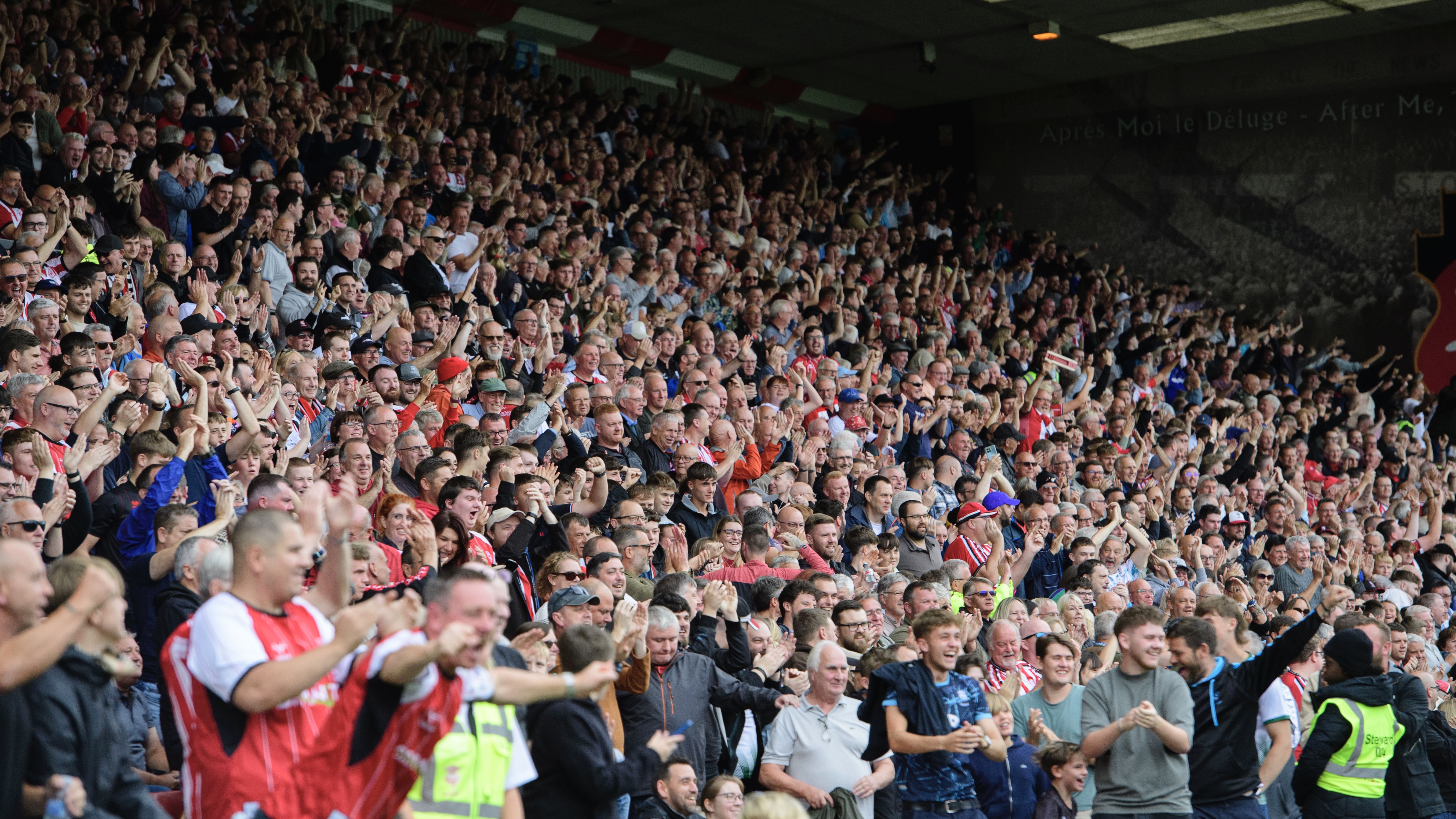 Fans at the LNER Stadium.