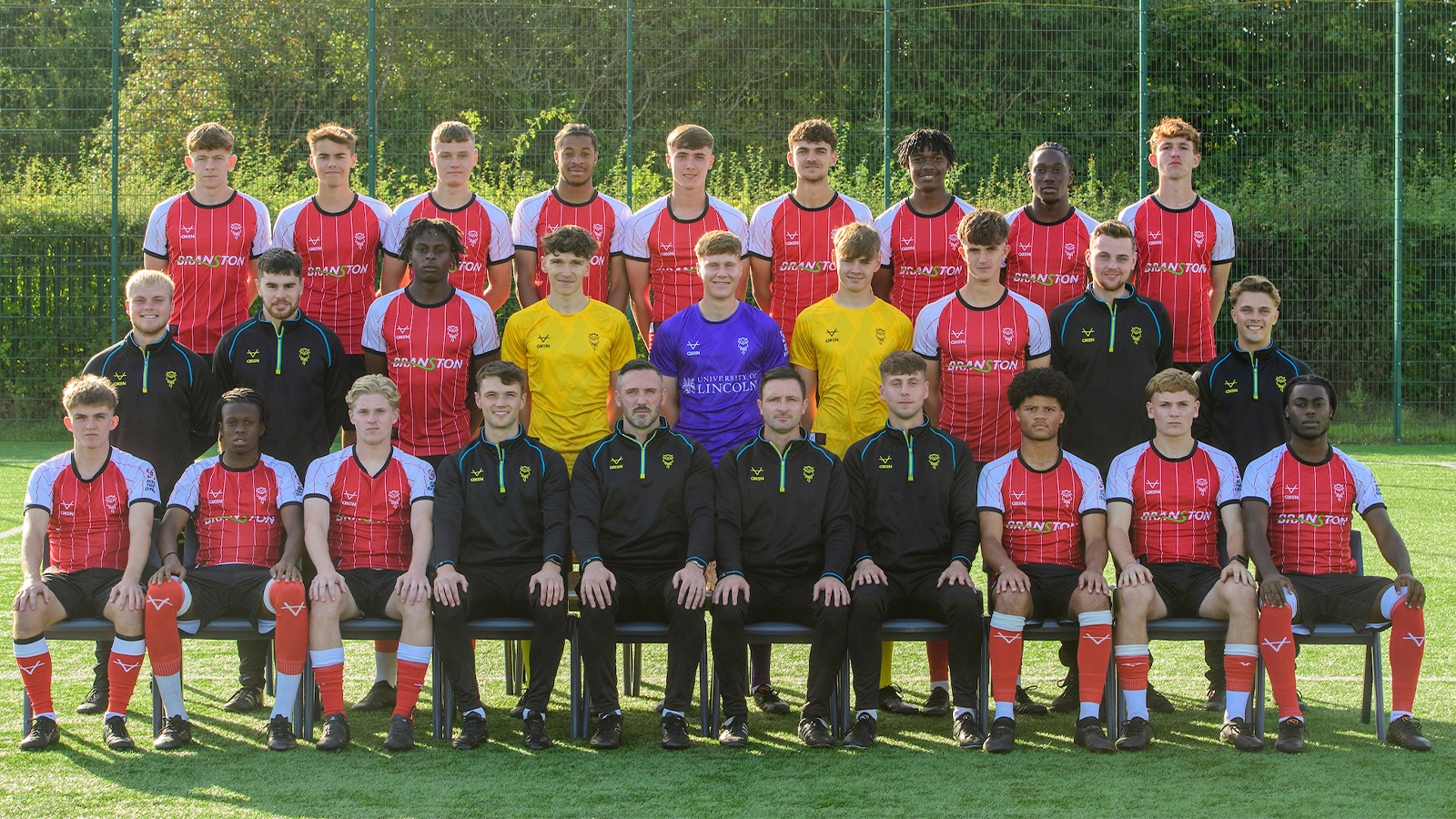 Lincoln City's U18s squad for the 24/25 season