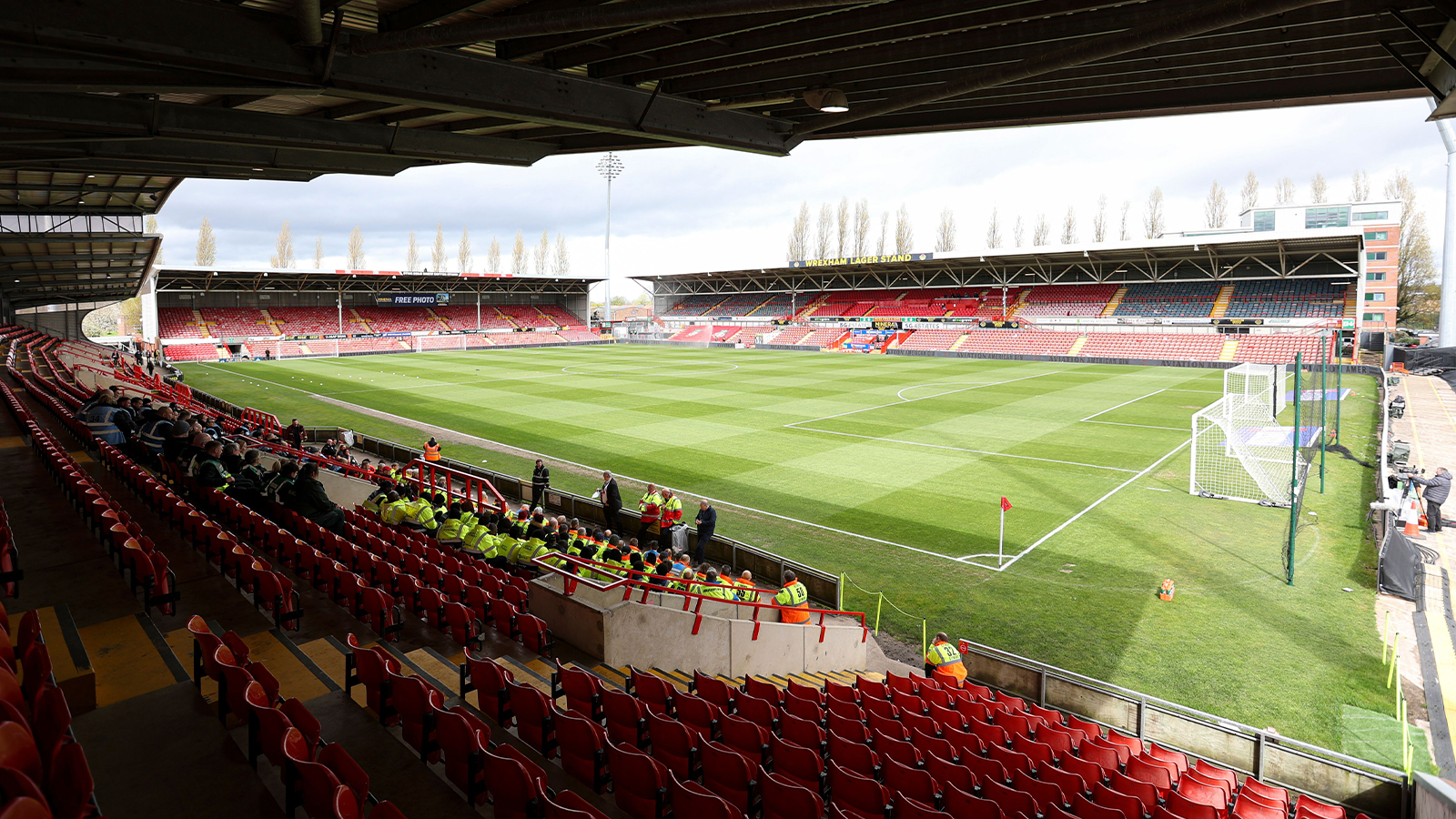 A view of Wrexham's stadium, which is called STōK Cas Ras.