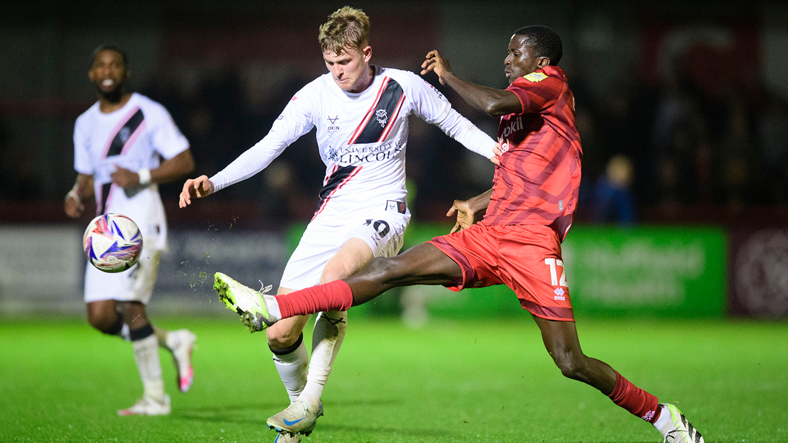 A match action image from City's away game at Crawley Town.