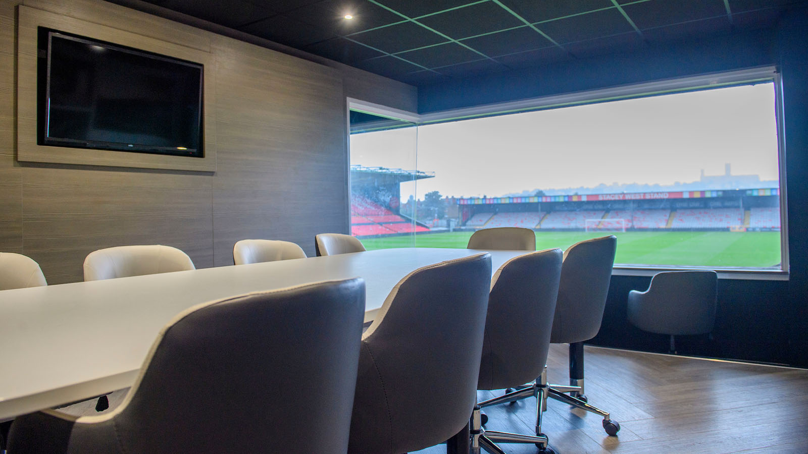 A view of an executive suite at the LNER Stadium