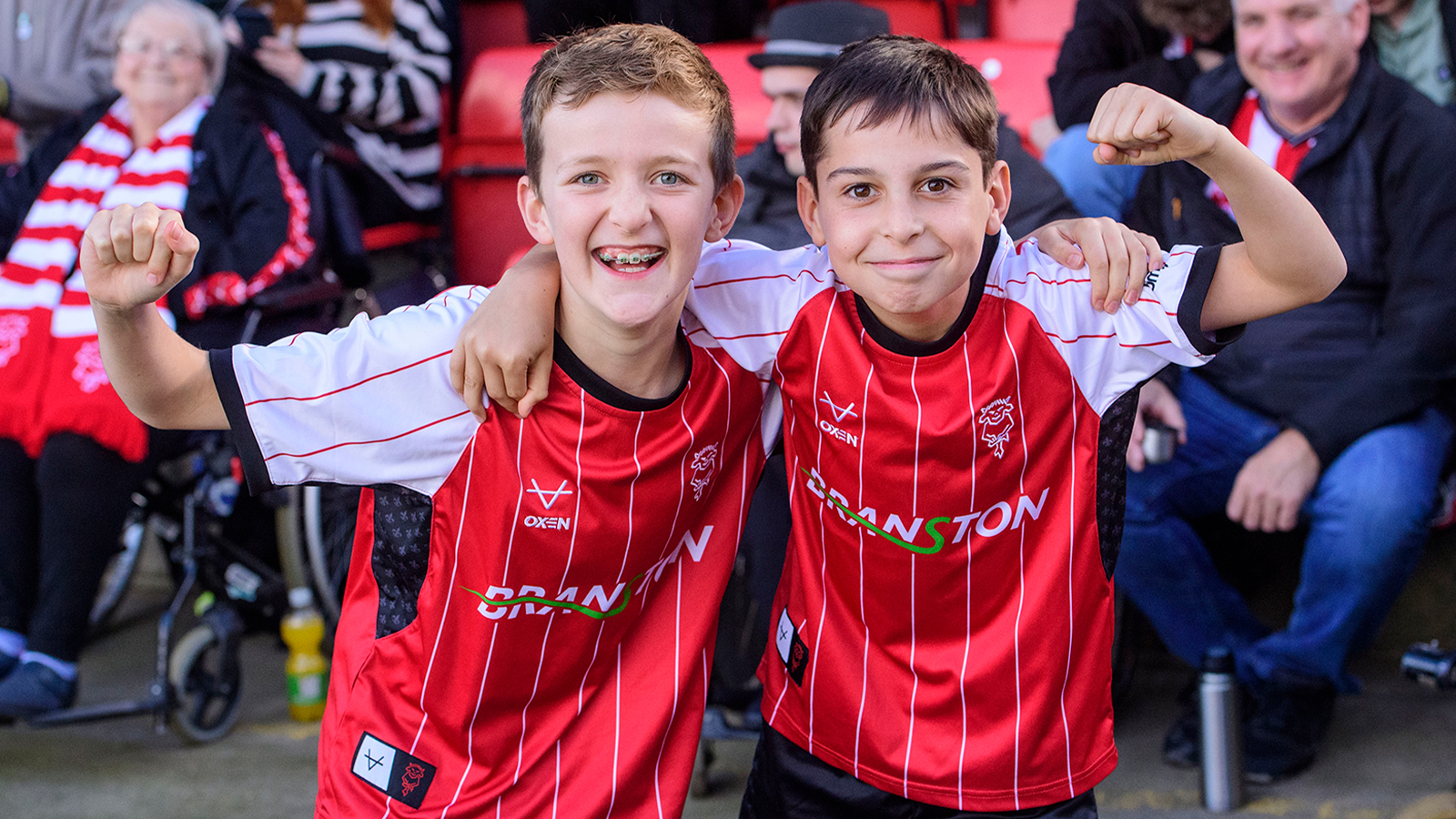 A couple of young City fans at the home game against Birmingham City.