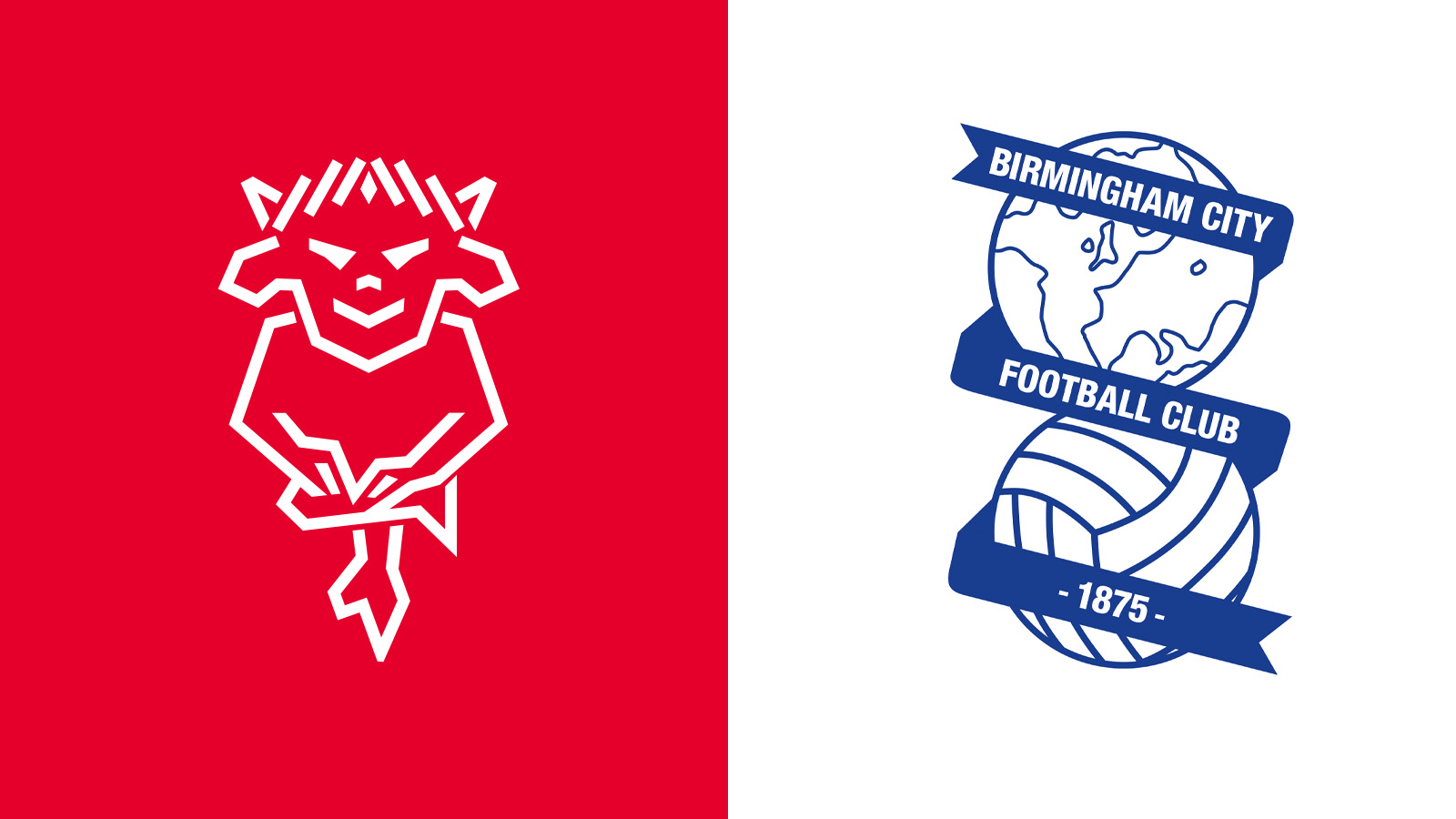 A graphic featuring the Lincoln City and Birmingham City logos