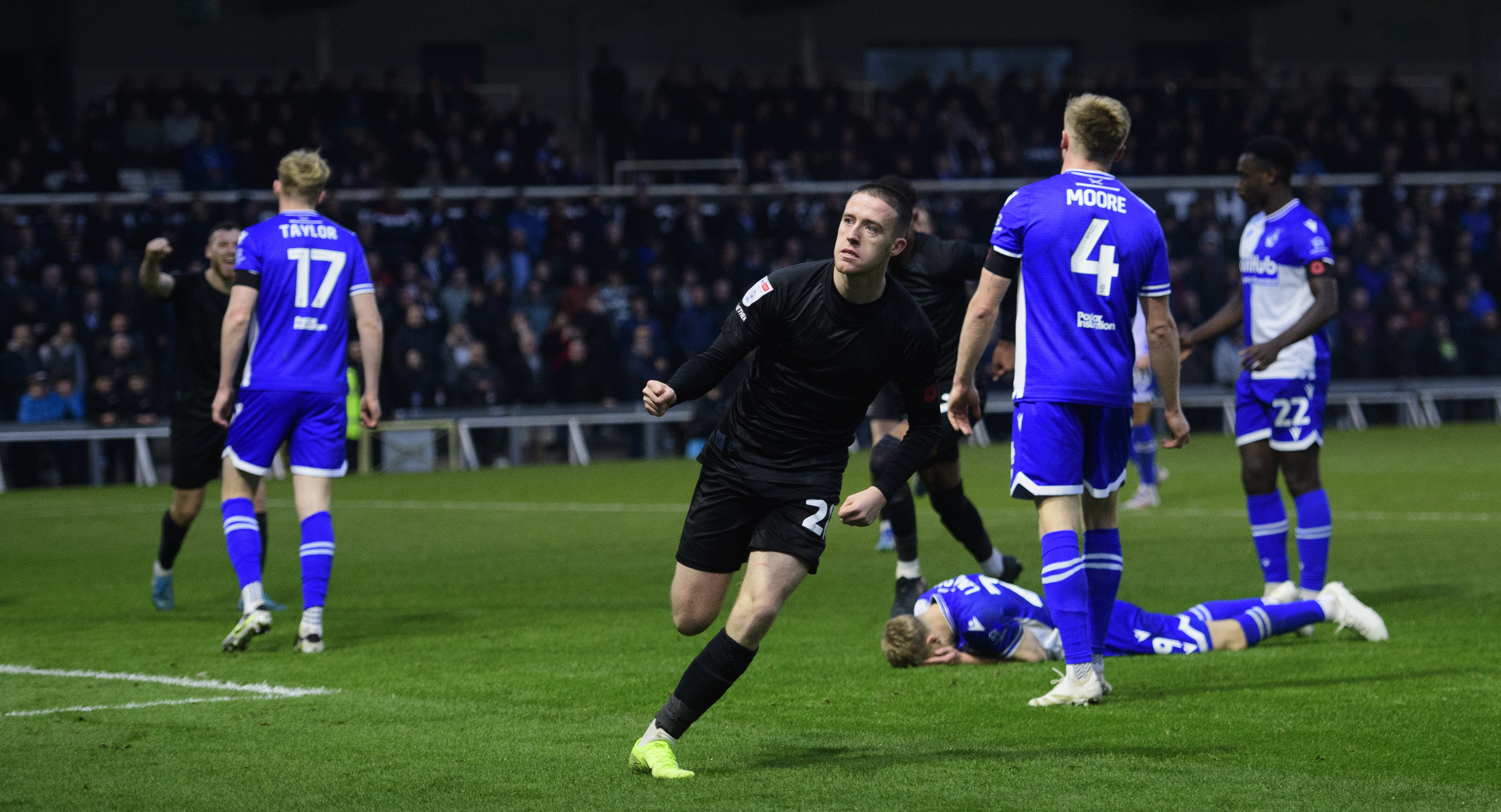 Jack Moylan celebrates his goal