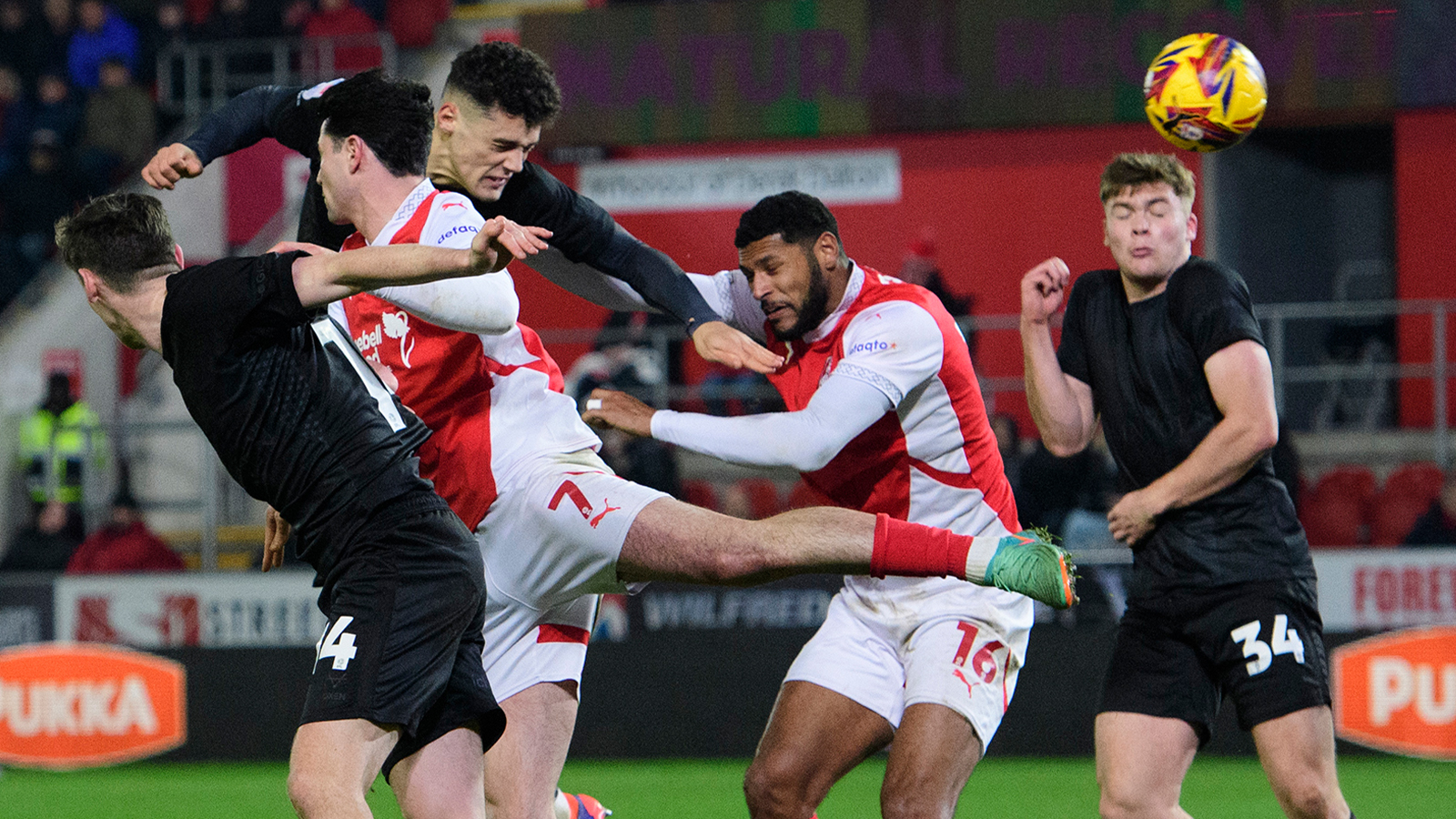 An action image from City's away game at Rotherham United