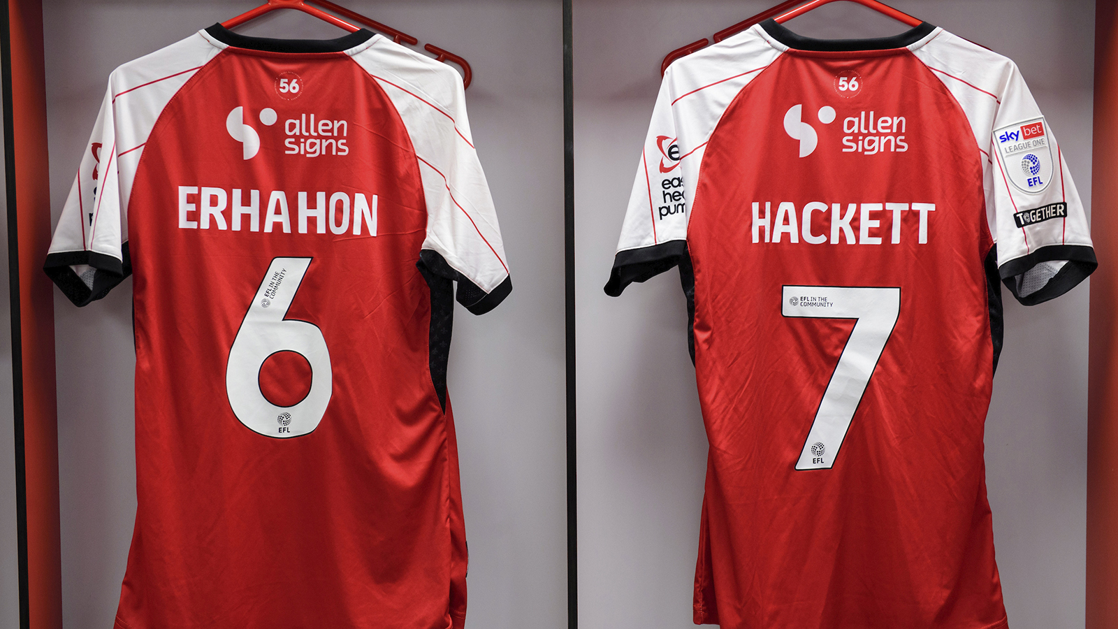 Ethan Erhahon and Reeco Hackett's hung up in the Lincoln City changing room