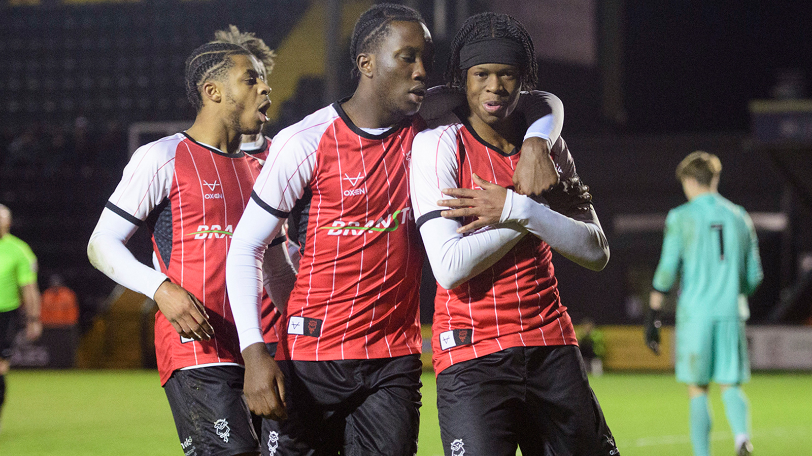 A match action image from Lincoln City U18s 4-2 win over their Wrexham equivalents.