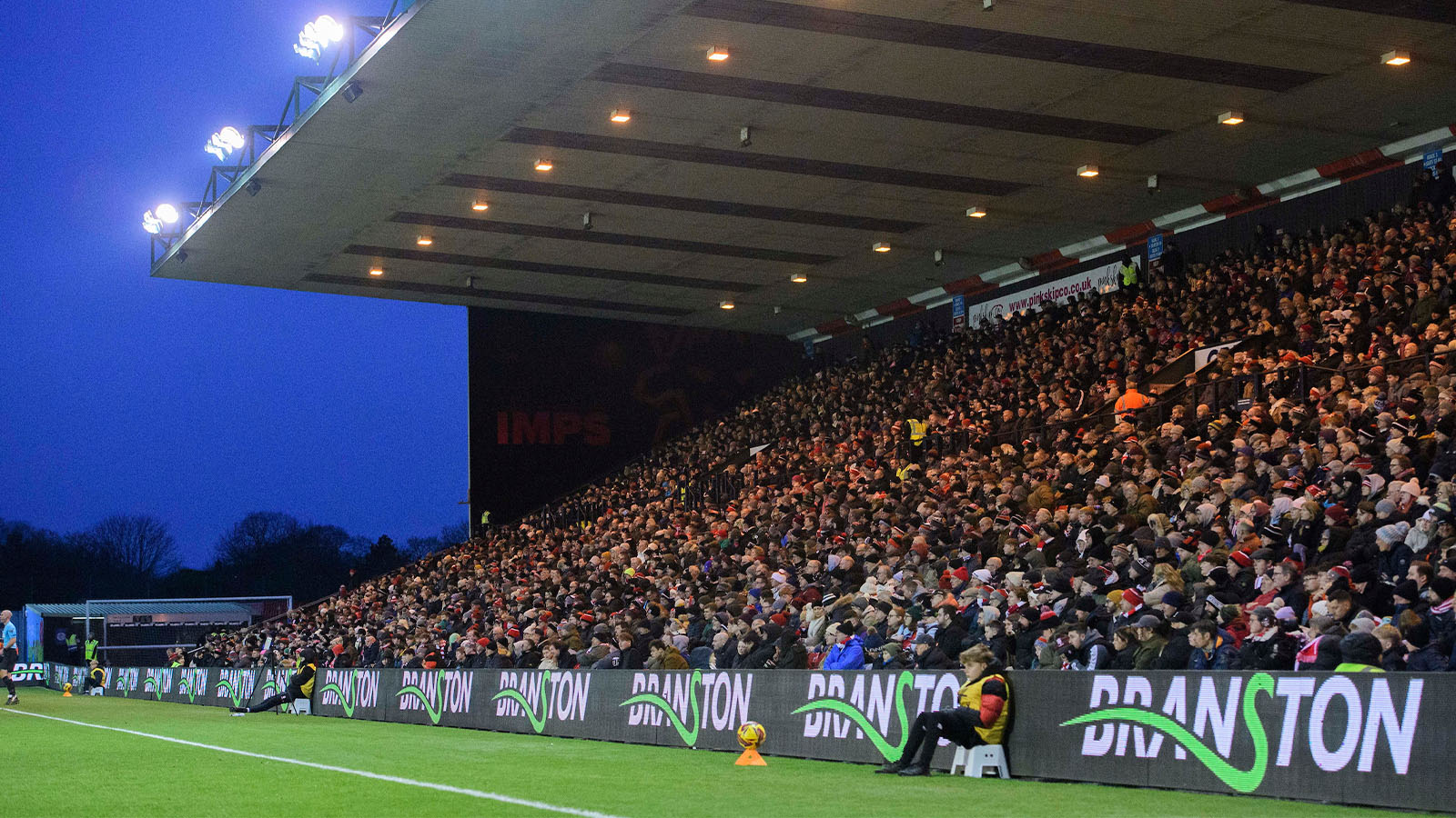 City supporters in the GBM Stand at the LNER Stadium