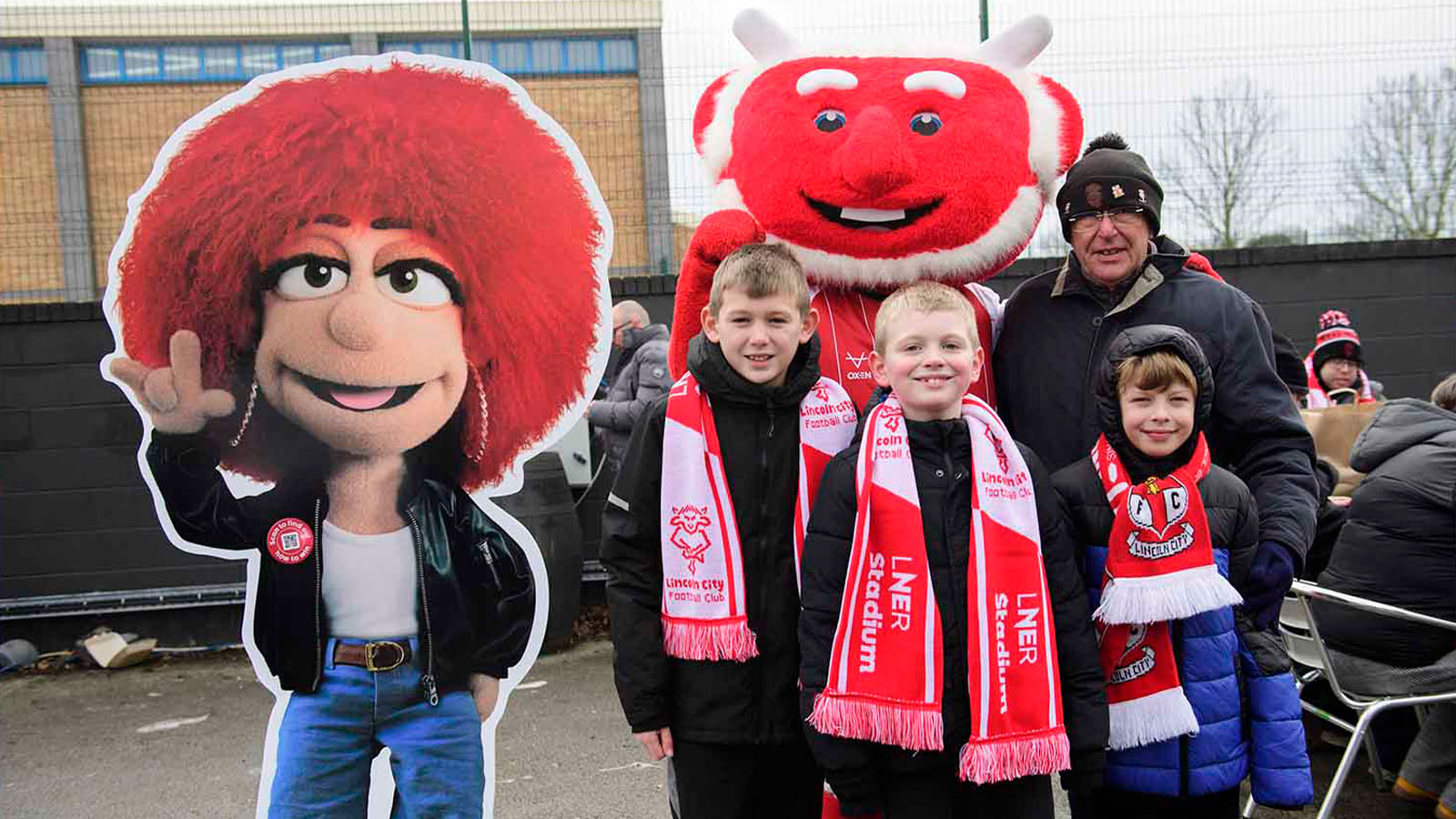 A fans image from Lincoln's 0-0 home draw against Stevenage.