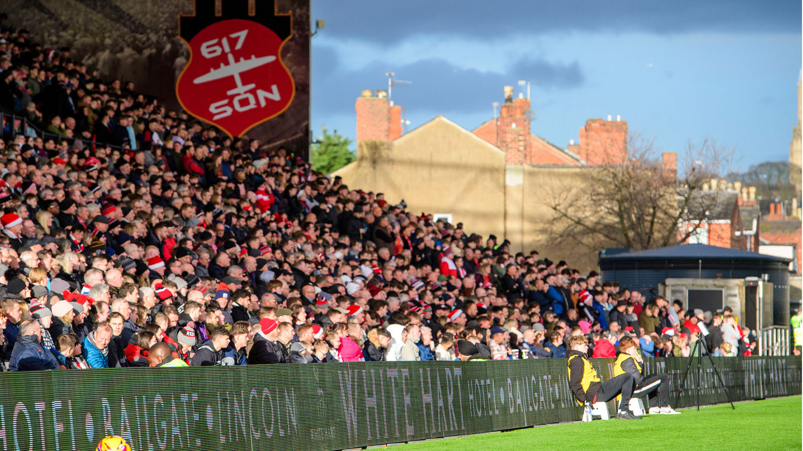 Fans in the GBM Stand of the LNER Stadium