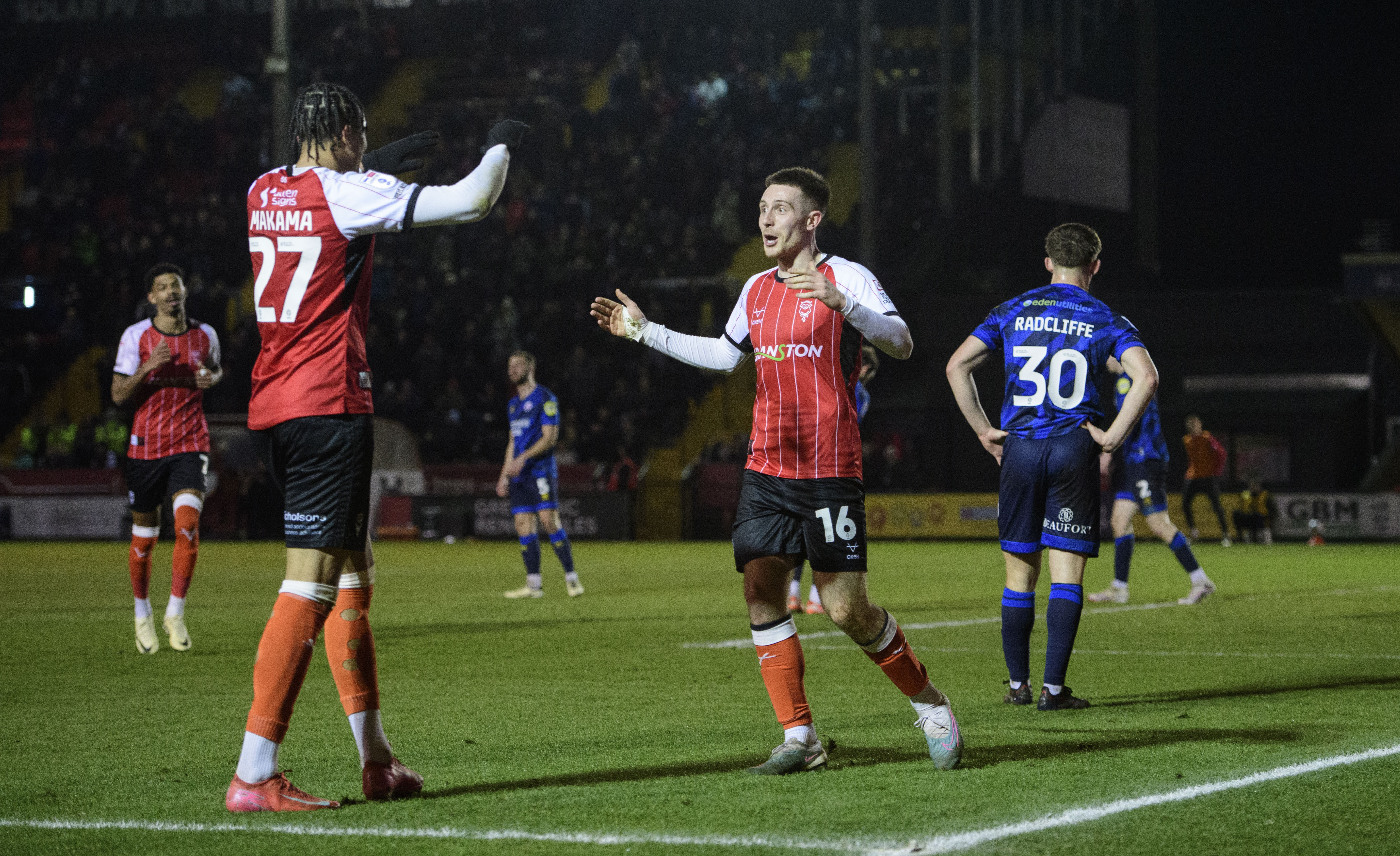 City's Dom Jefferies celebrating a goal 