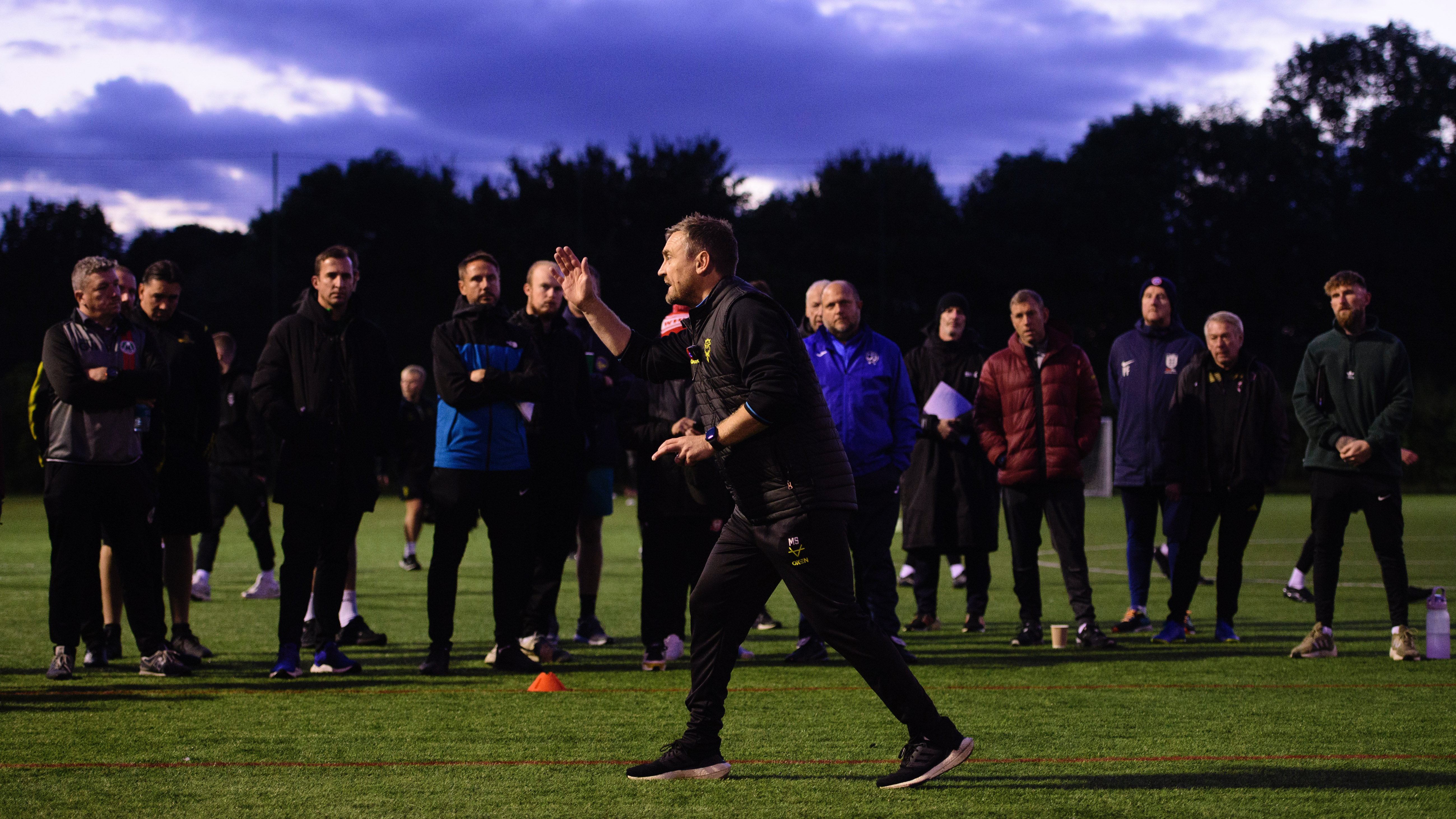 Michael Skubala partaking in a Grassroots Coaching Session