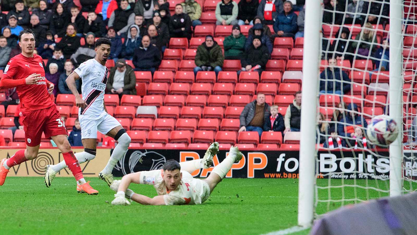 Reeco Hackett scores for the Imps at Barnsley