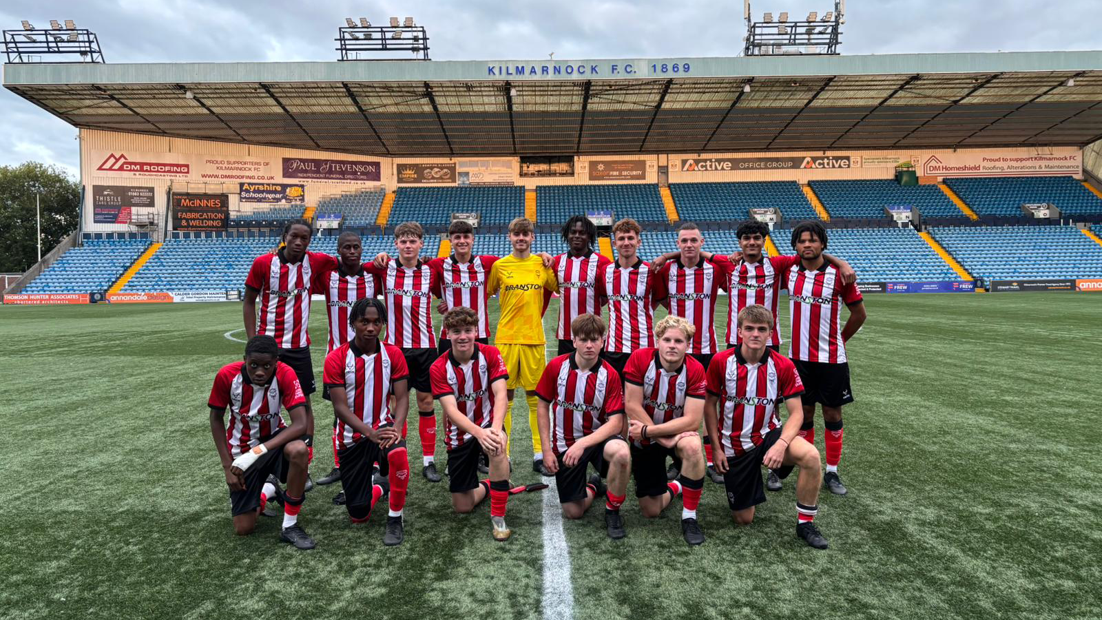 City U18 against kilmarnock