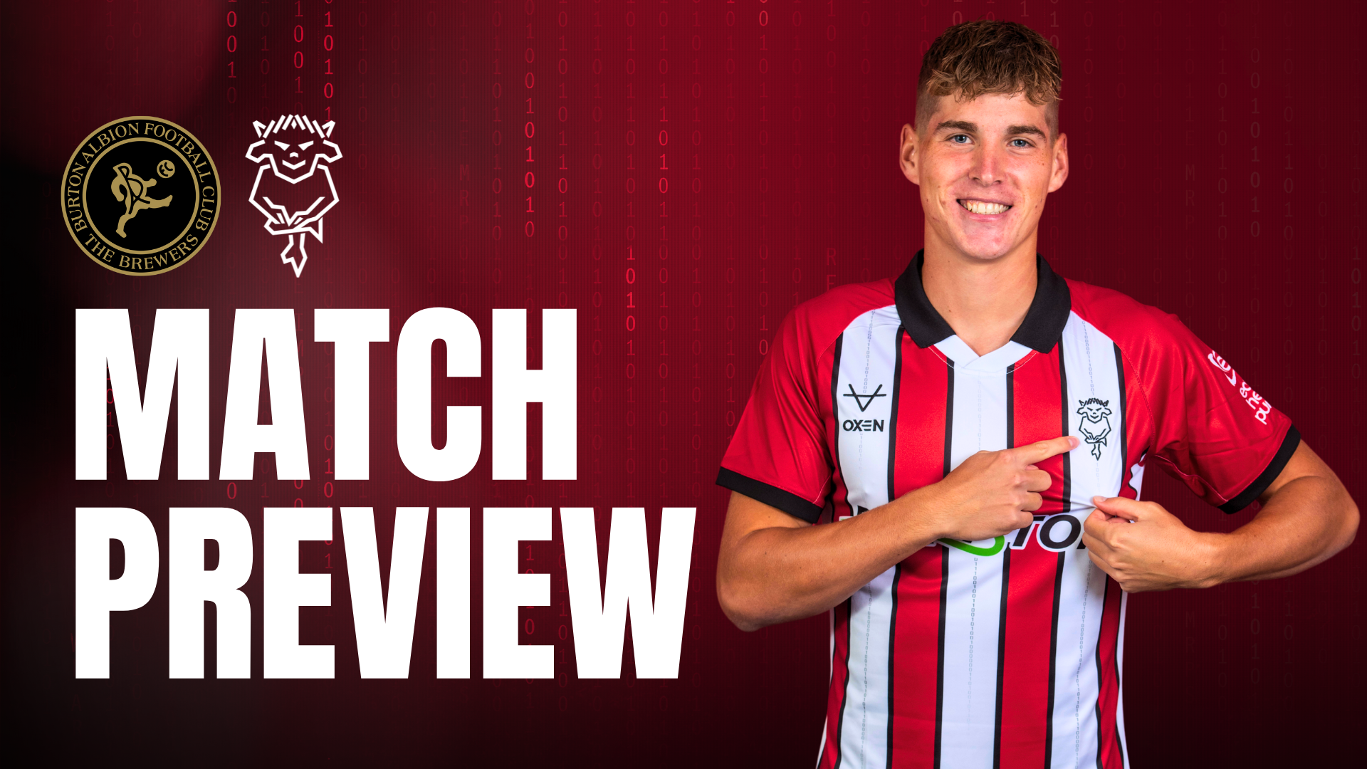 Match preview graphic for Burton vs Imps featuring Ivan Varfolomeev