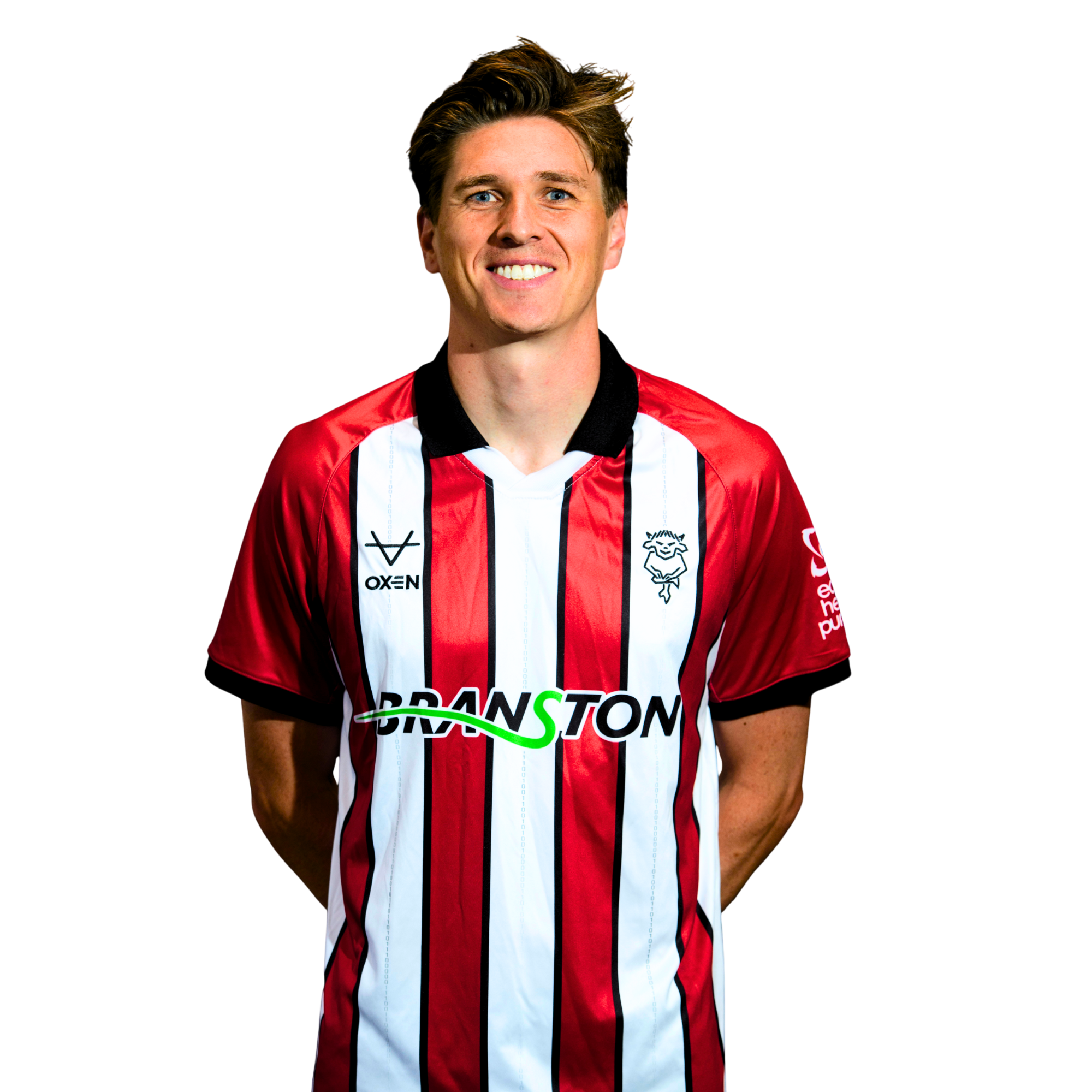 football player in lincoln city shirt