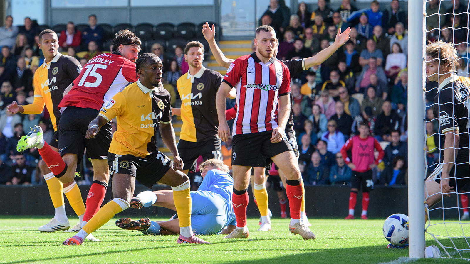 A match action photo from City's 1-0 away win at Burton Albion