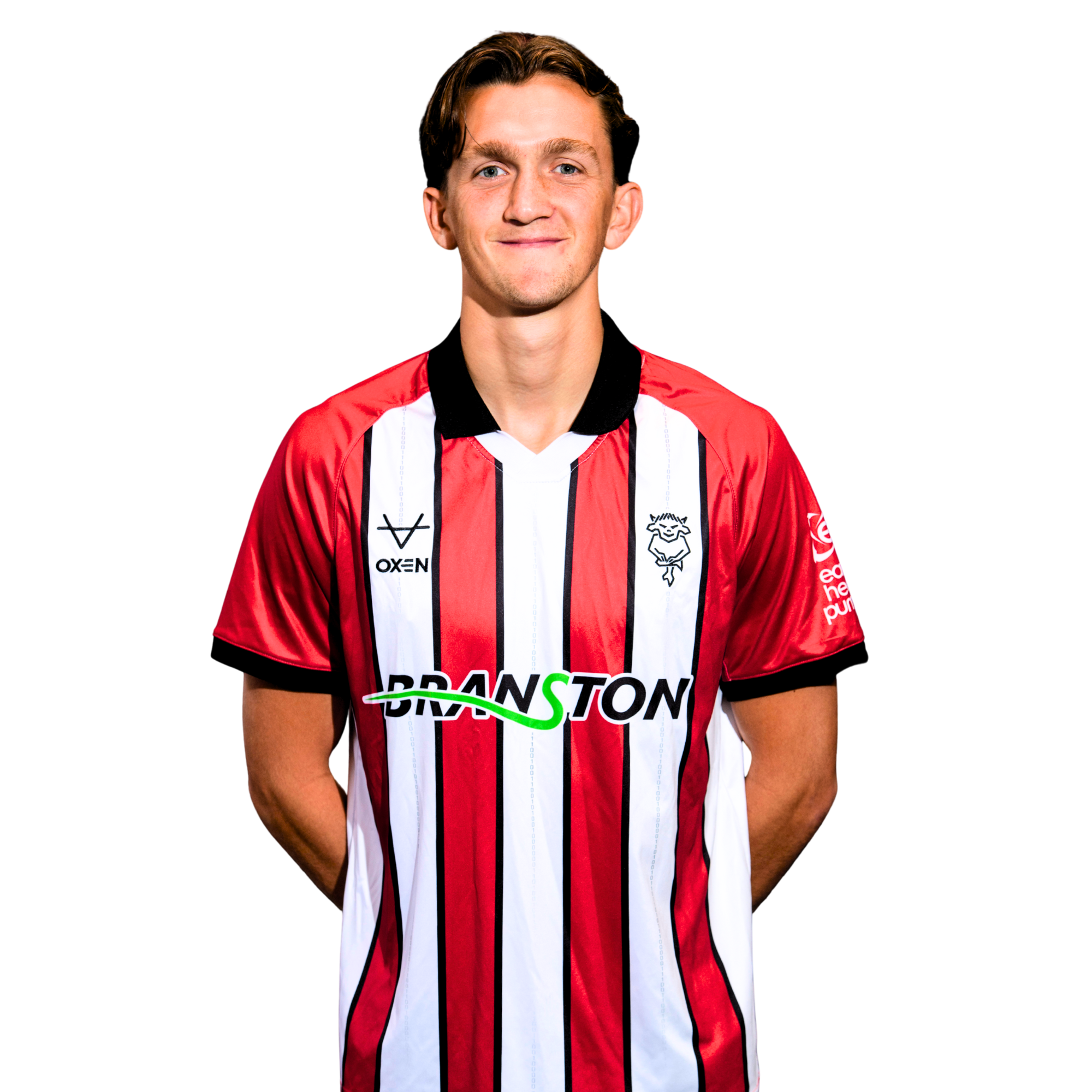 football player in lincoln city shirt