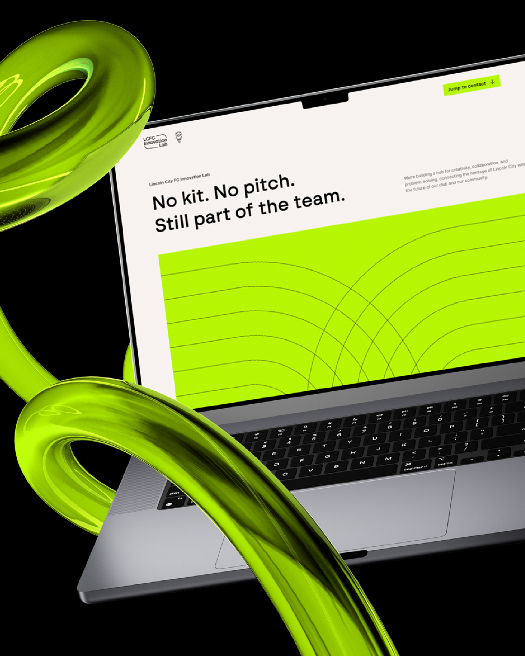 A screenshot of the LCFC Innovation Lab website