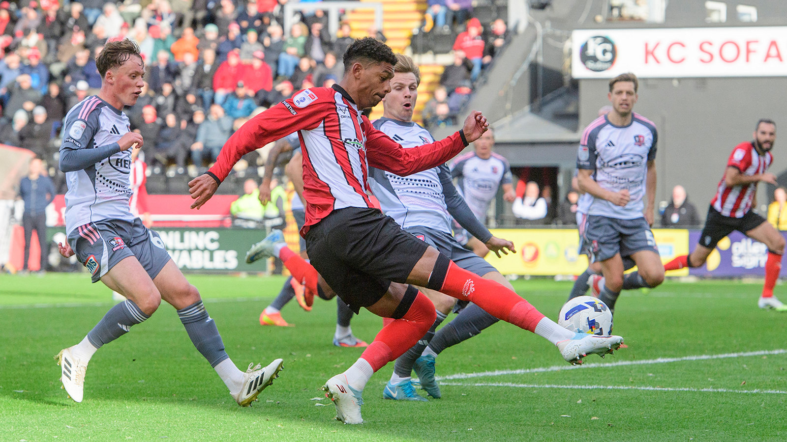 A match photo from City's home game against Exeter