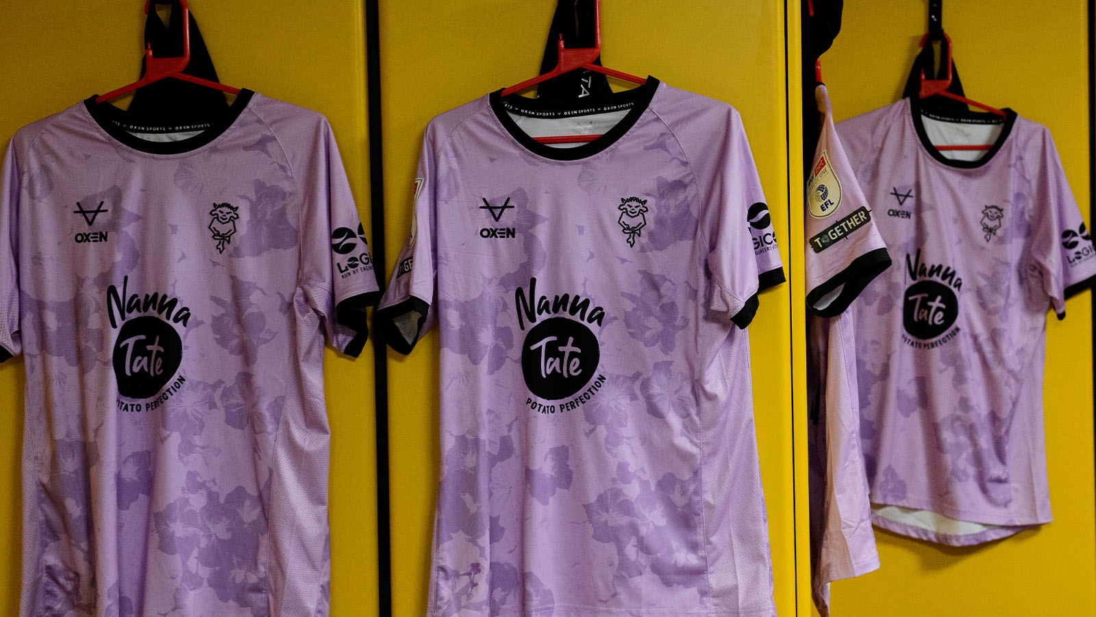 The Imps' third shirt hung up in the Bradford changing room