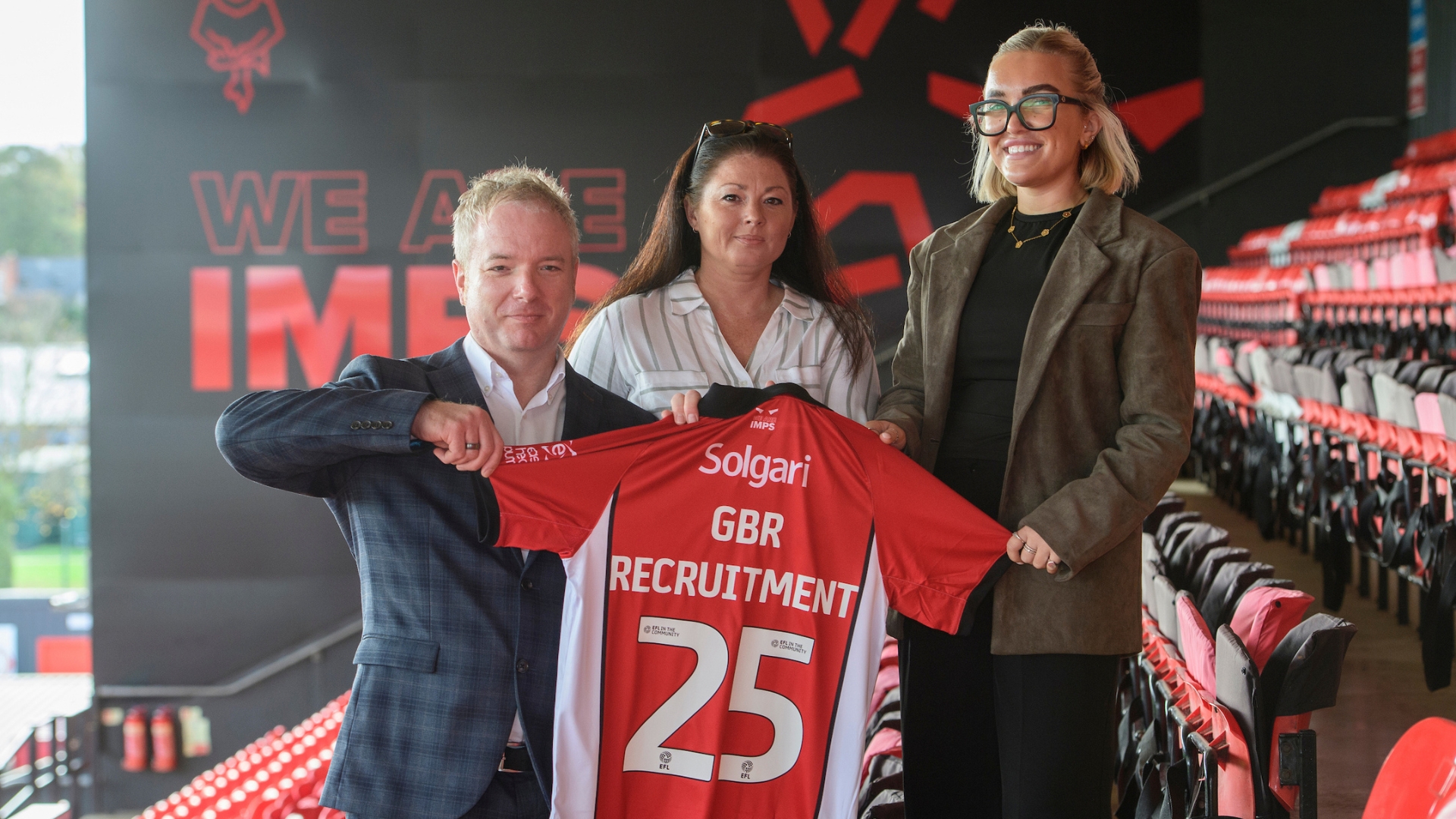 Lincoln City commercial partnership announcement with GBR Recruitment.