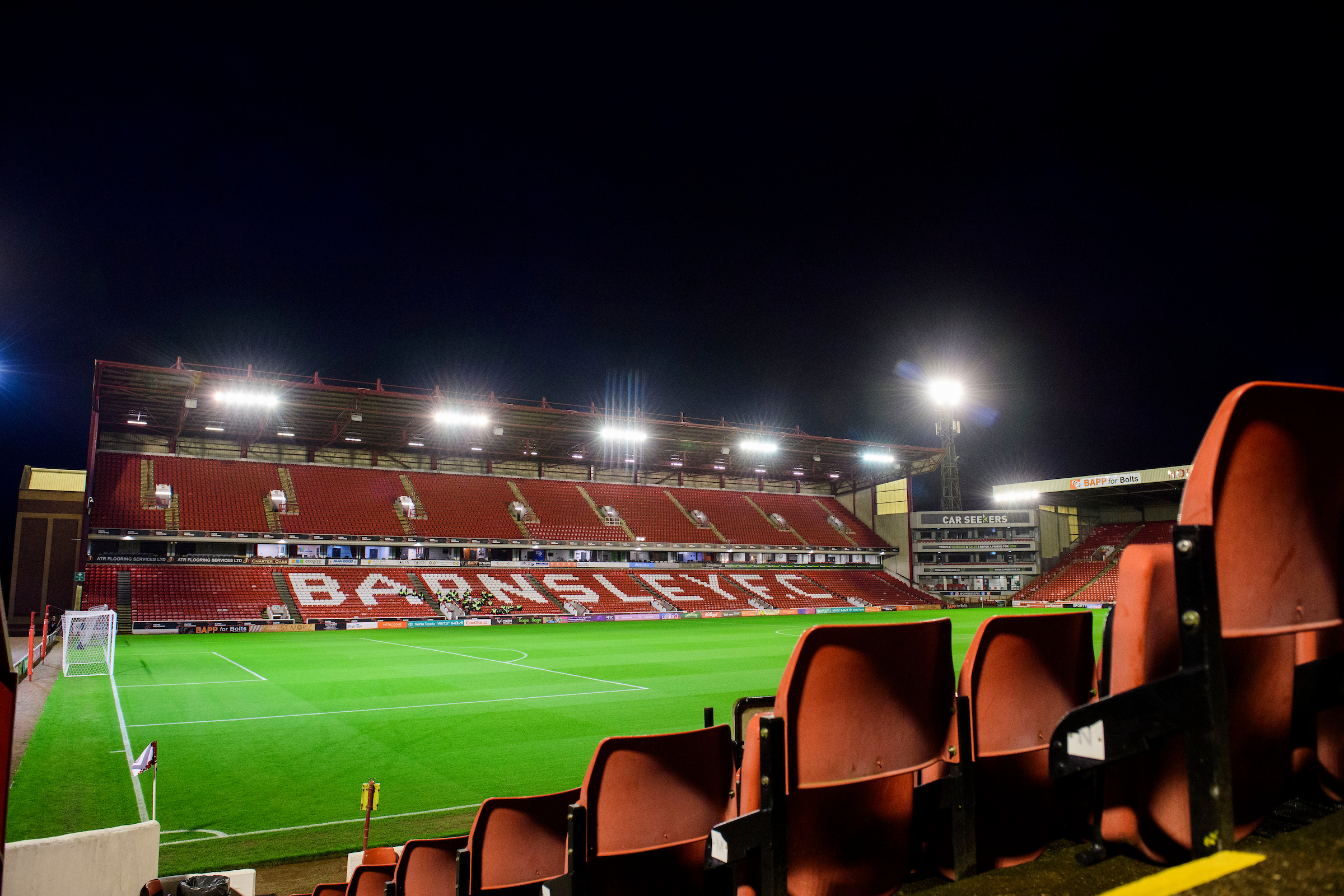 A general view of Oakwell Stadium, home of Barnsley prior to the Vertu Trophy Northern Section group D match between Barnsley and Lincoln City at Oakwell Stadium, Barnsley.