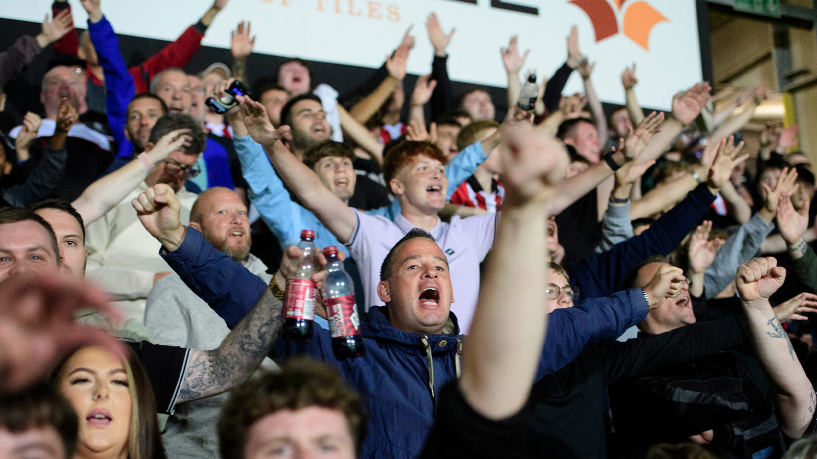Supporters backing the Imps at an away game