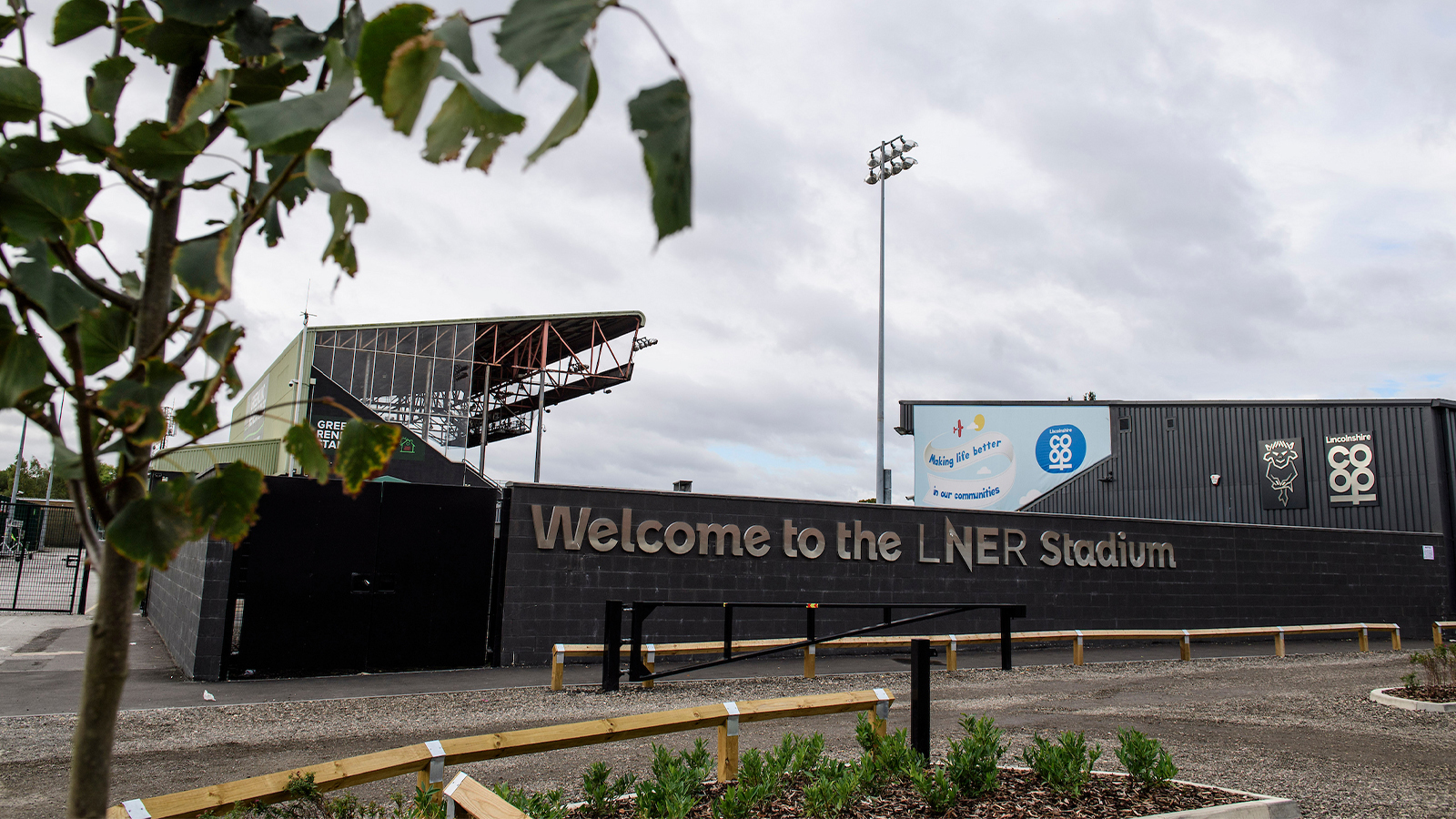 A view from outside the LNER Stadium