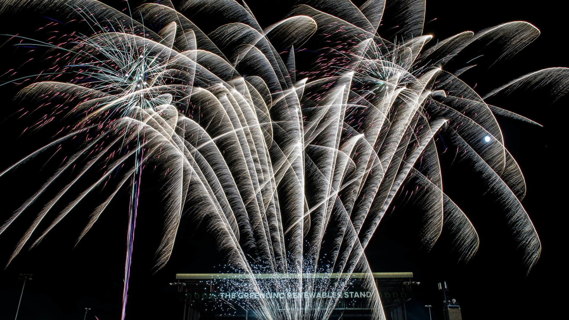 Lincoln City’s 2025 fireworks display, with ProAmpac, at LNER Stadium, Lincoln.