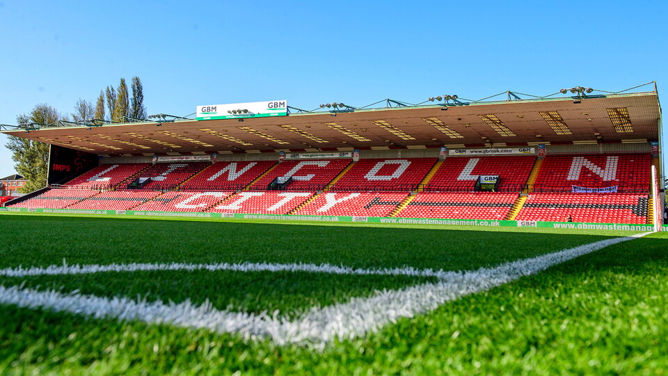 A view of the GBM Stand at the LNER Stadium