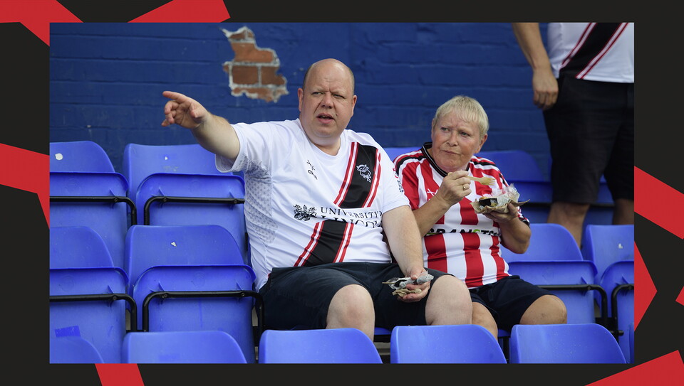 Fans at Boundary Park for Oldham Athletic vs Lincoln City