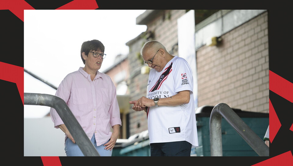 Fans at Boundary Park for Oldham Athletic vs Lincoln City