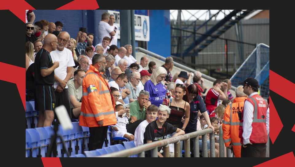 Fans at Boundary Park for Oldham Athletic vs Lincoln City
