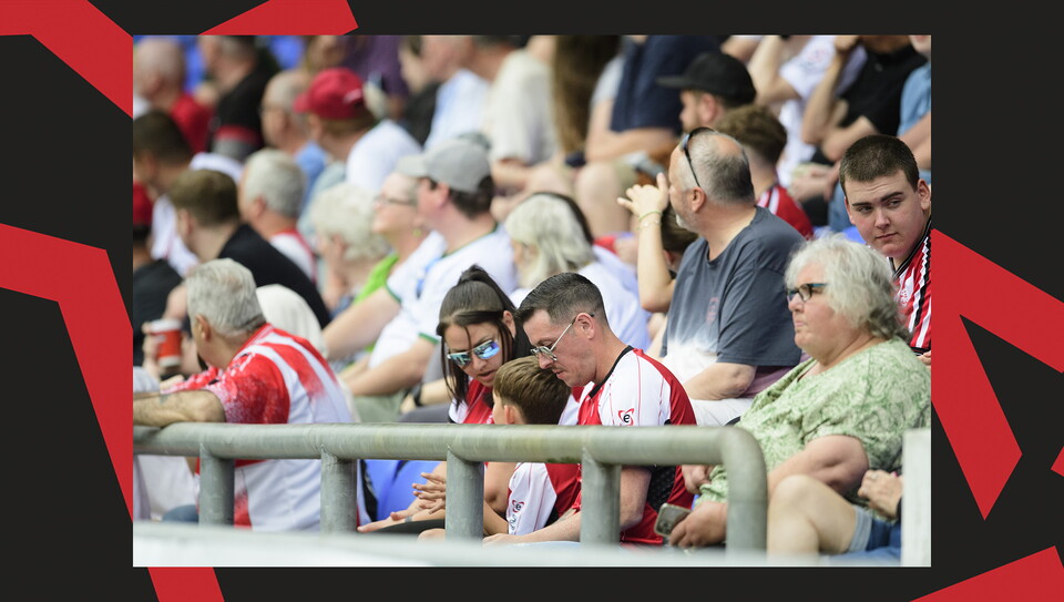 Fans at Boundary Park for Oldham Athletic vs Lincoln City