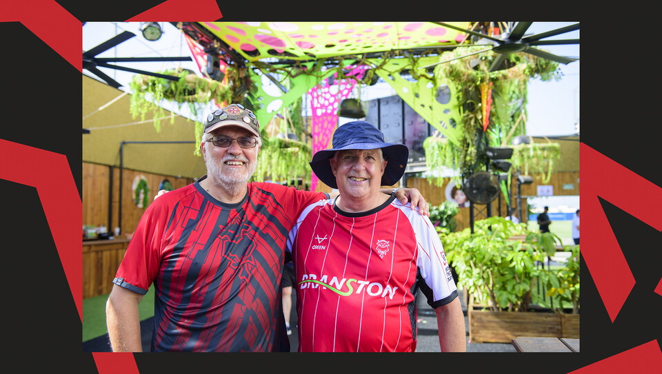 Lincoln City fans during the friendly against Preston North End