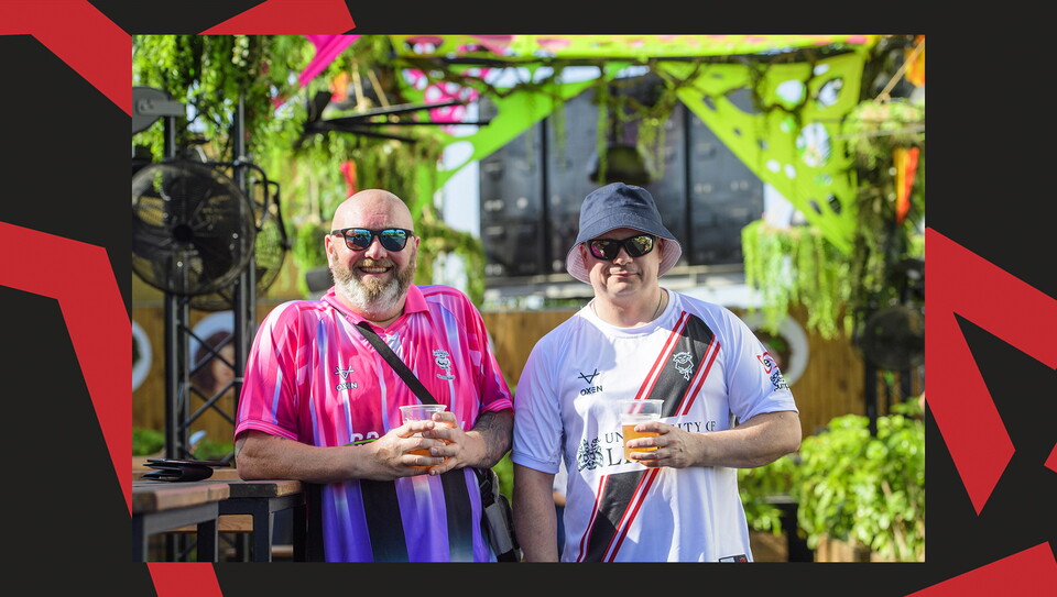 Lincoln City fans during the friendly against Preston North End