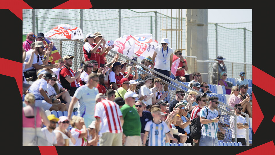 Lincoln City fans during the friendly against Preston North End