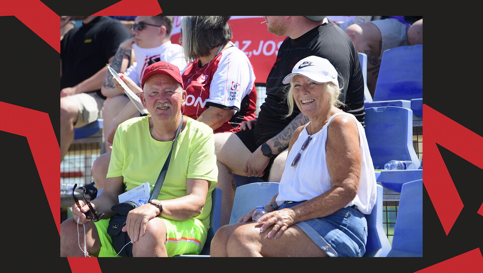 Lincoln City fans during the friendly against Preston North End