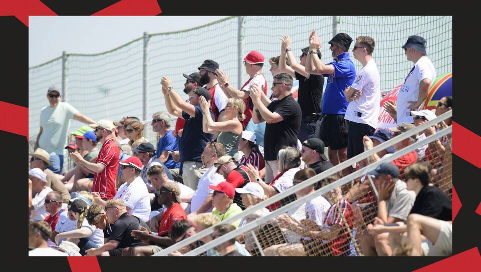 Lincoln City fans during the friendly against Preston North End
