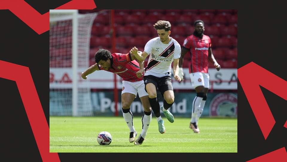 An action shot of City's 2-1 win at Walsall.