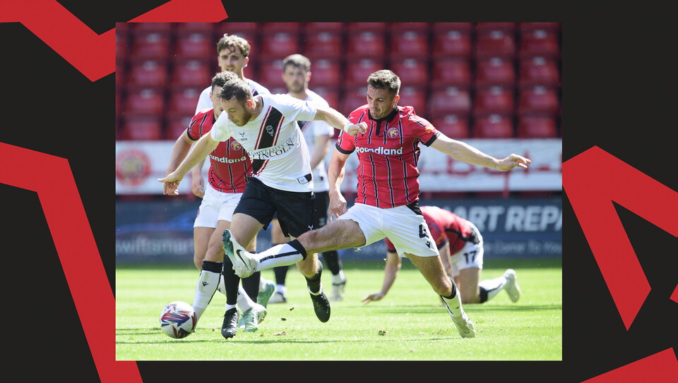 An action shot of City's 2-1 win at Walsall.