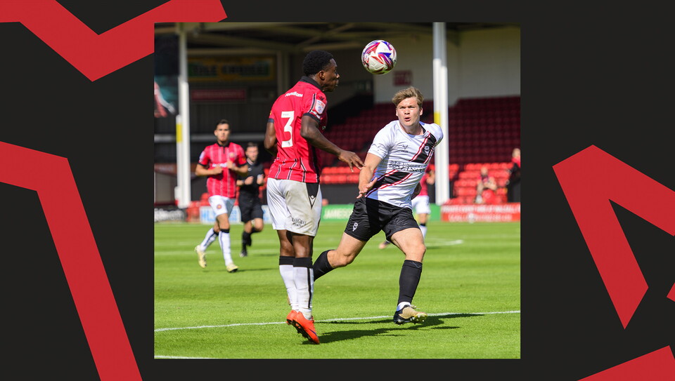 An action shot of City's 2-1 win at Walsall.